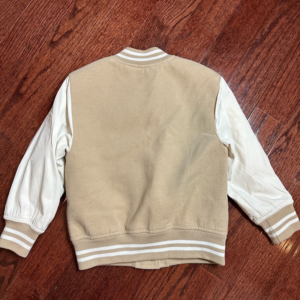 Abercrombie & Fitch Youth Tan Varsity Jacket - Picture 2 of 12